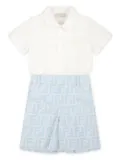 Fendi Kids logo-jacquard romper - Blue