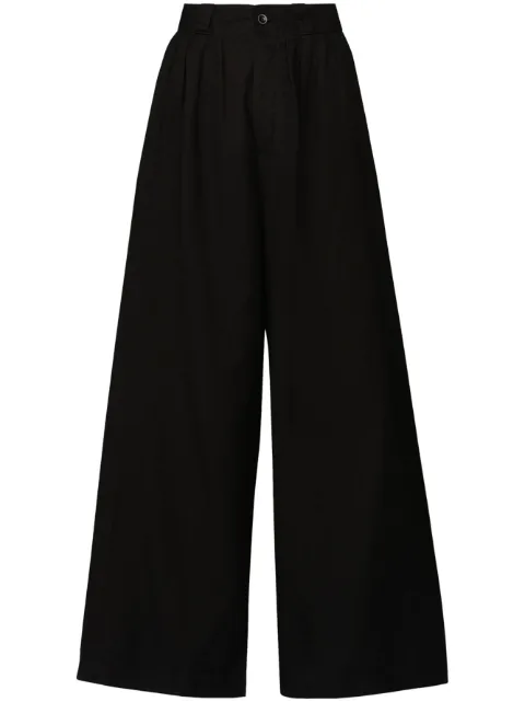 Maison Margiela pleated cotton trousers
