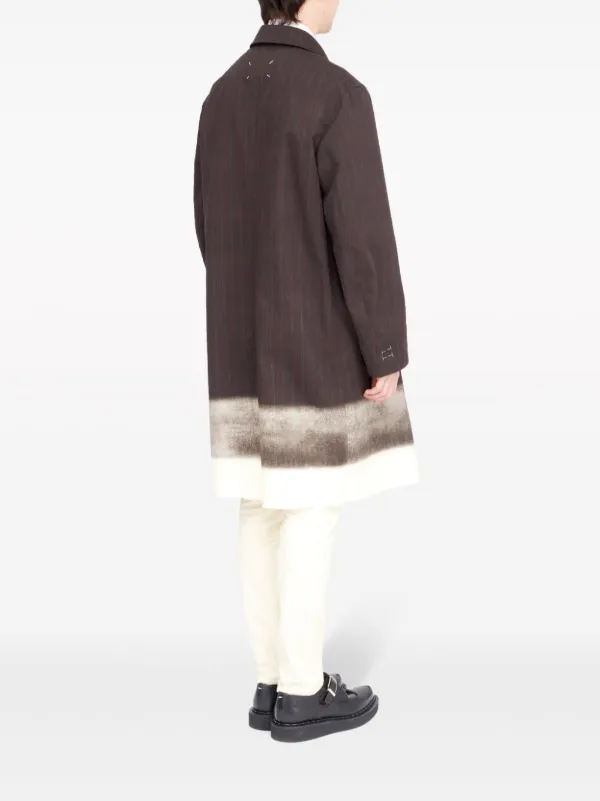 Maison Margiela Trompe l'oeil-print Cotton Coat | Black | FARFETCH