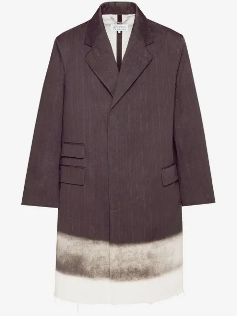 Maison Margiela trompe l'oeil-print cotton coat