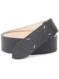 Maison Margiela four-stitch grained-leather belt - Black