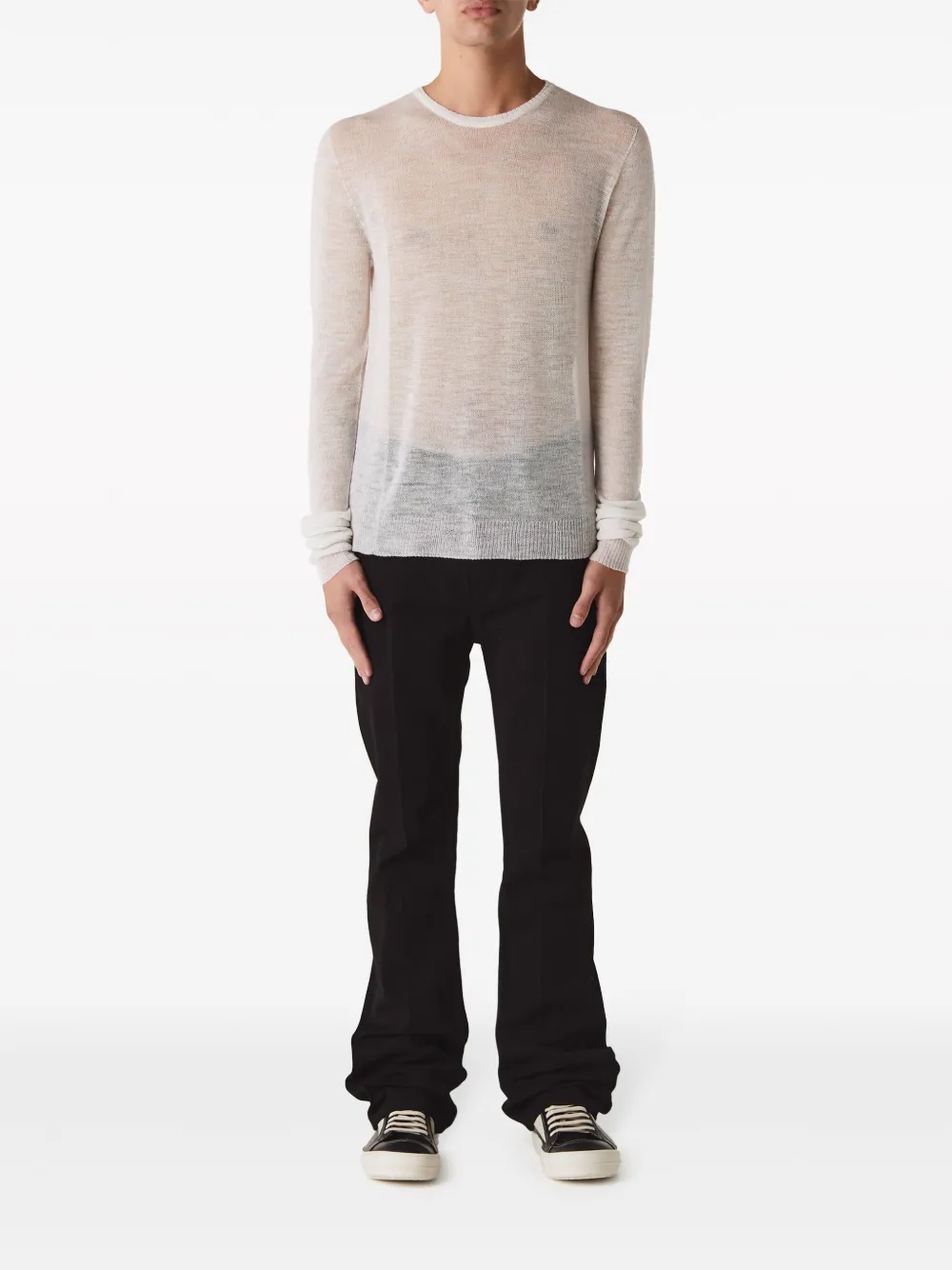 Rick Owens mid-rise slim-fit jeans - Zwart