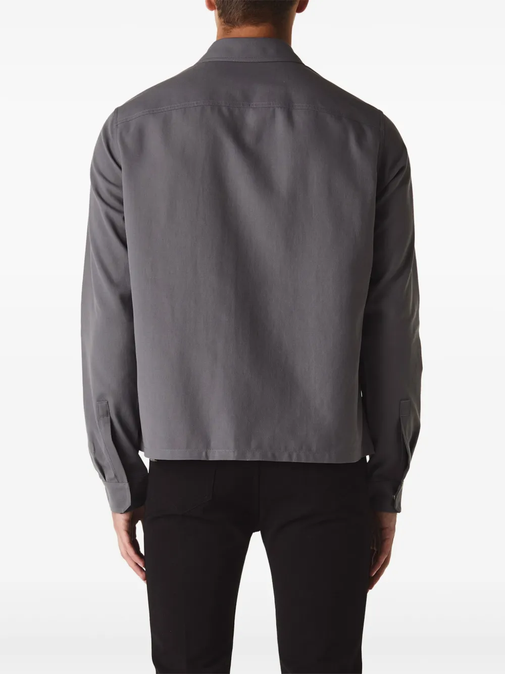 Rick Owens Twill overhemd met klassieke kraag Grijs
