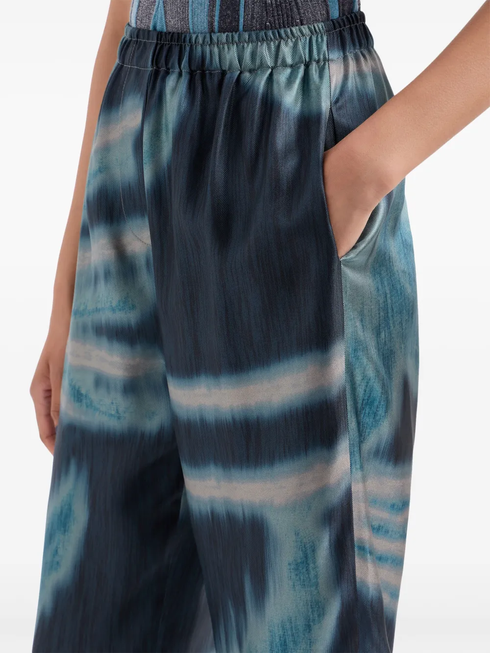 Giorgio Armani Blouse met kleurverloop Blauw