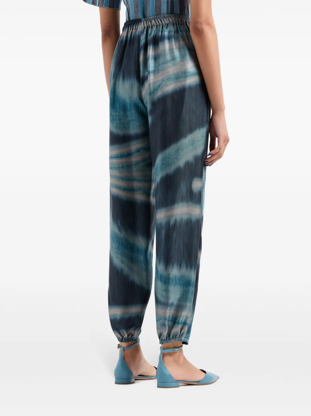 Giorgio Armani Blouse met kleurverloop Blauw