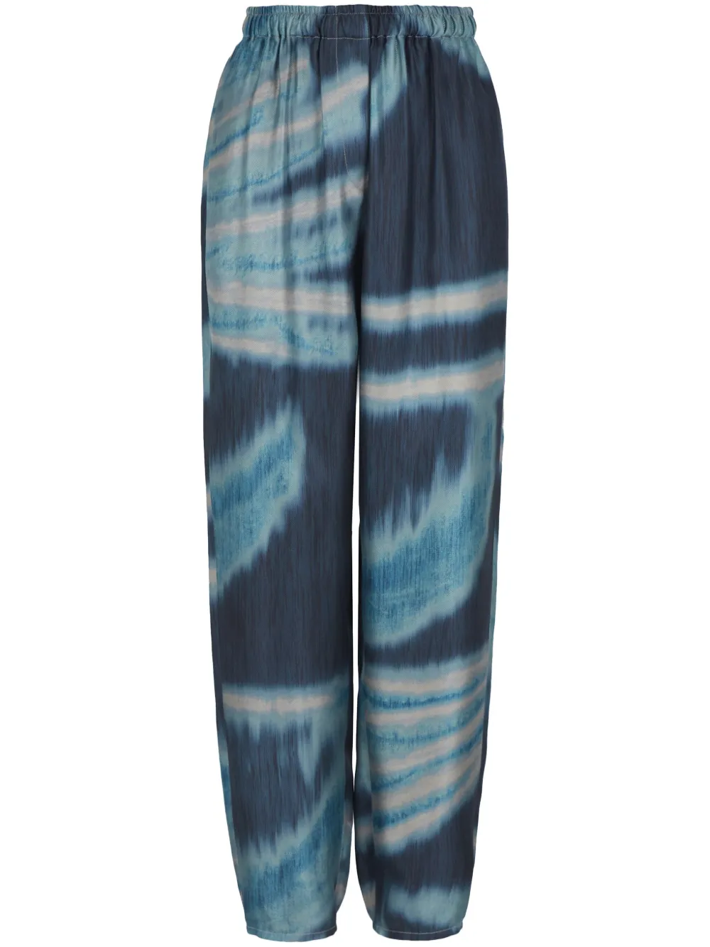 Giorgio Armani gradient-effect silk trousers | Blue | Image 1