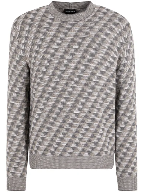 Giorgio Armani suéter con motivo en jacquard