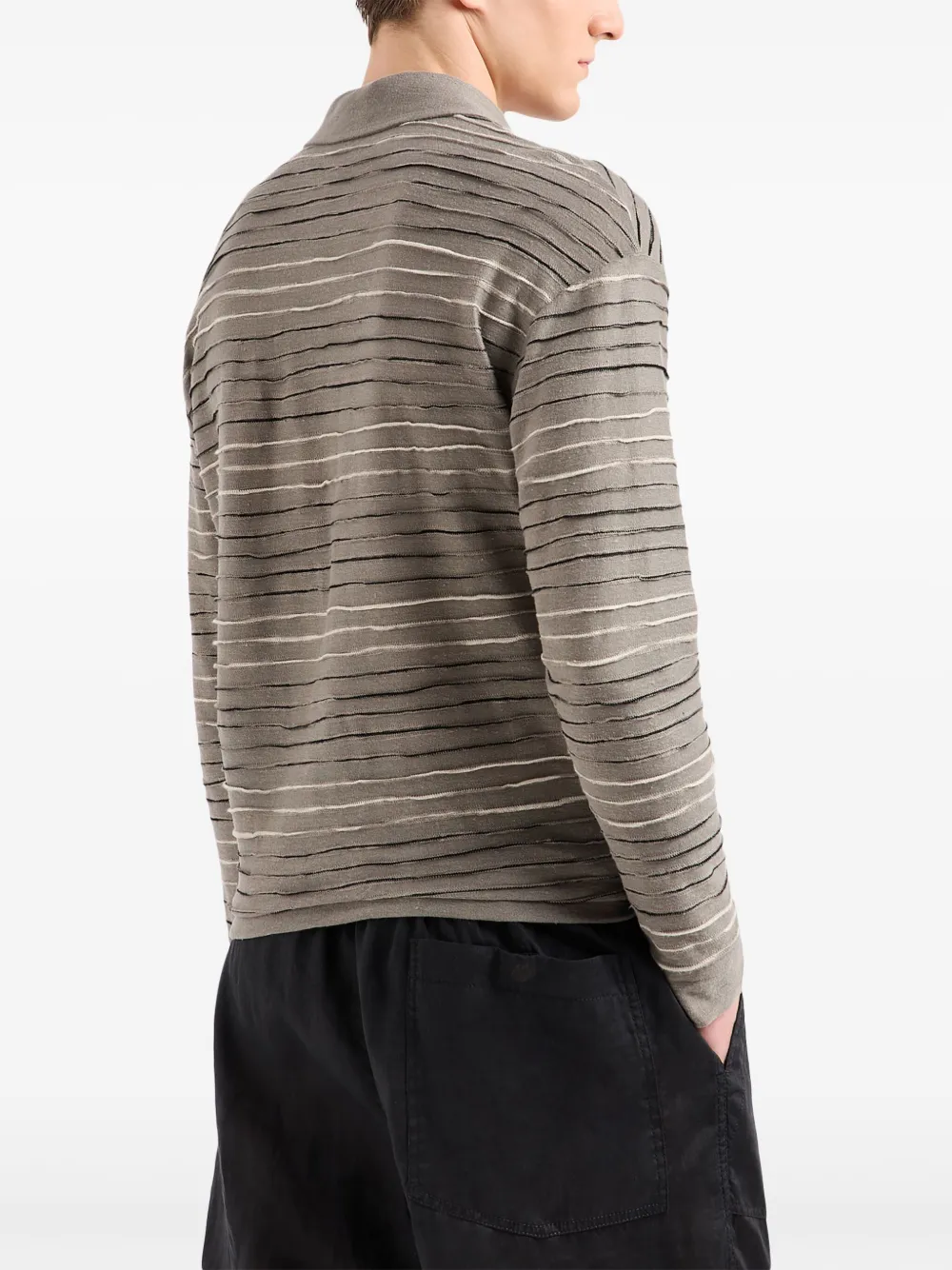 Giorgio Armani Gestreept overhemd Beige