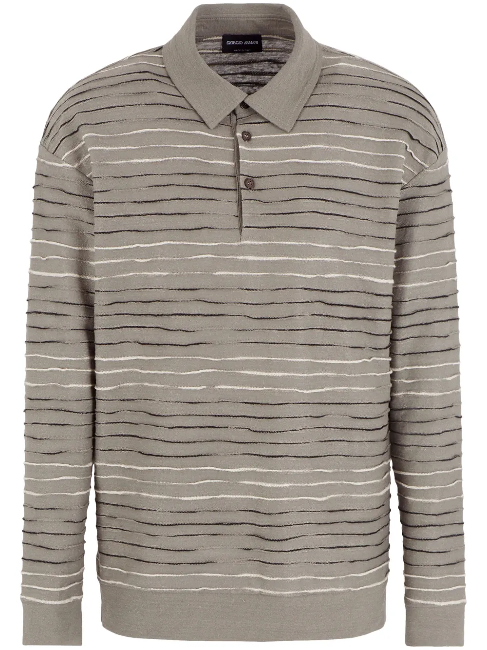 Giorgio Armani Gestreept overhemd Beige