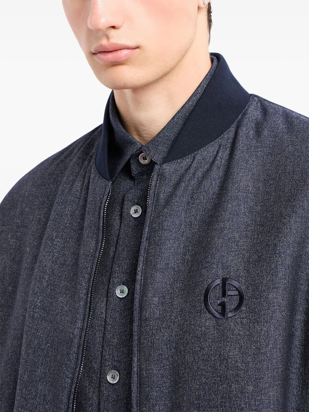 Giorgio Armani Button-up overhemd Grijs
