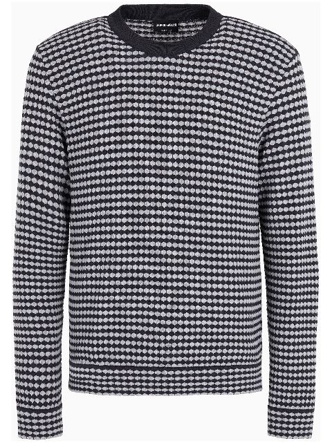 Giorgio Armani geometric-jacquard jumper Men