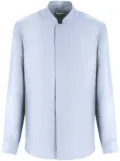 Giorgio Armani press-stud silk shirt - Blue
