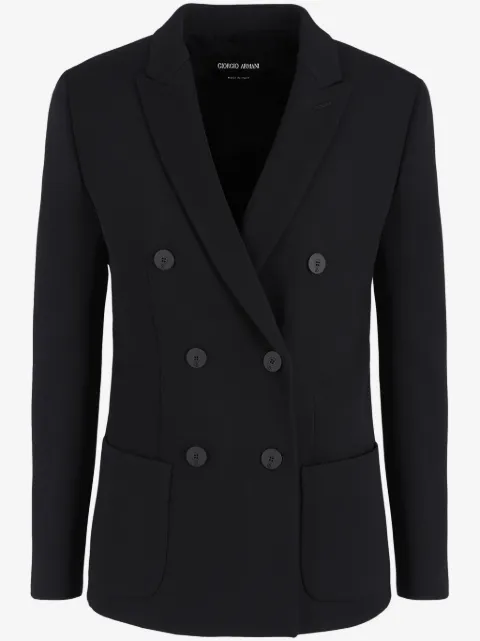 Giorgio Armani notched-lapels double-breasted blazer 