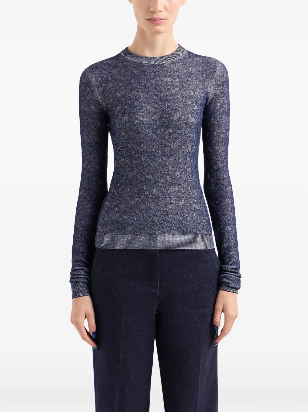 Giorgio Armani Trui met verlengde mouwen Blauw