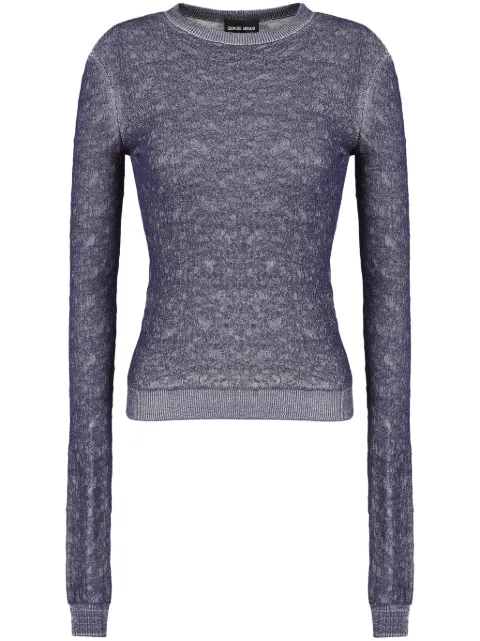 Giorgio Armani extra-long sleeve knit jumper
