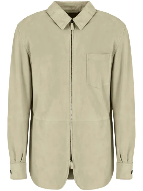 Giorgio Armani zip-up suede jacket
