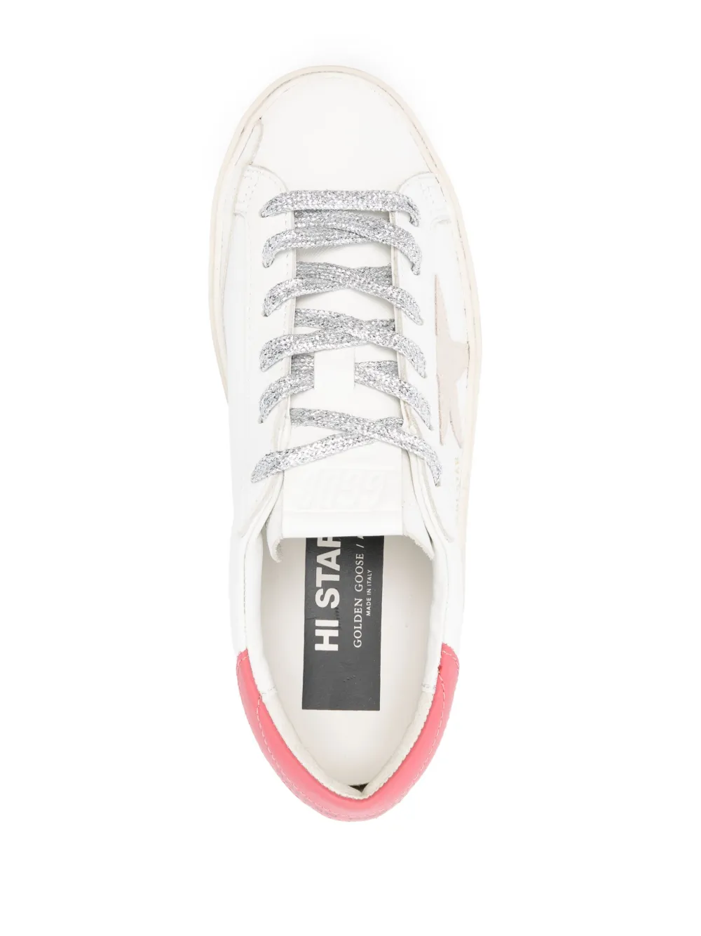 Golden Goose Hi Star leather sneakers White