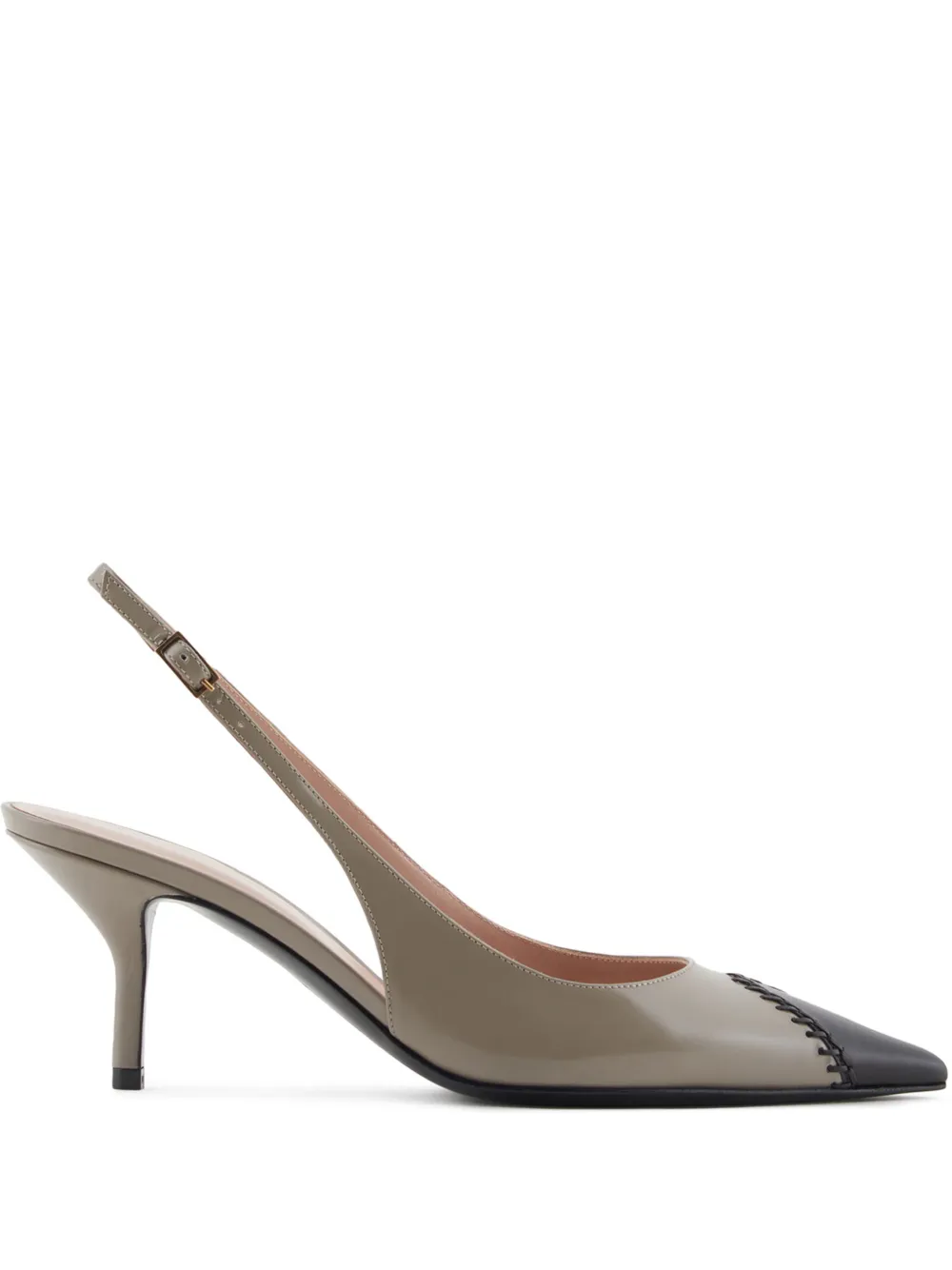 Giorgio Armani 60mm contrasting-toecap leather pumps Neutrals