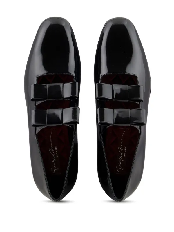 Giorgio Armani リボンディテール ローファー | ブラック