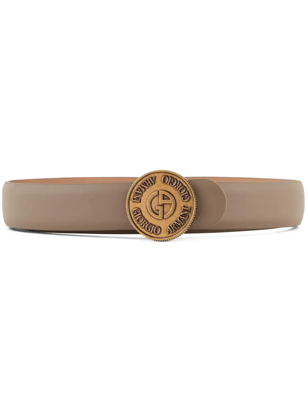 Giorgio Armani - logo-buckle leather belt - women