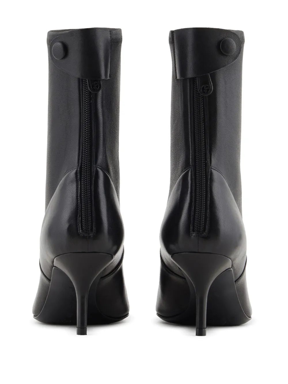 Giorgio Armani 55mm leather ankle boots Black