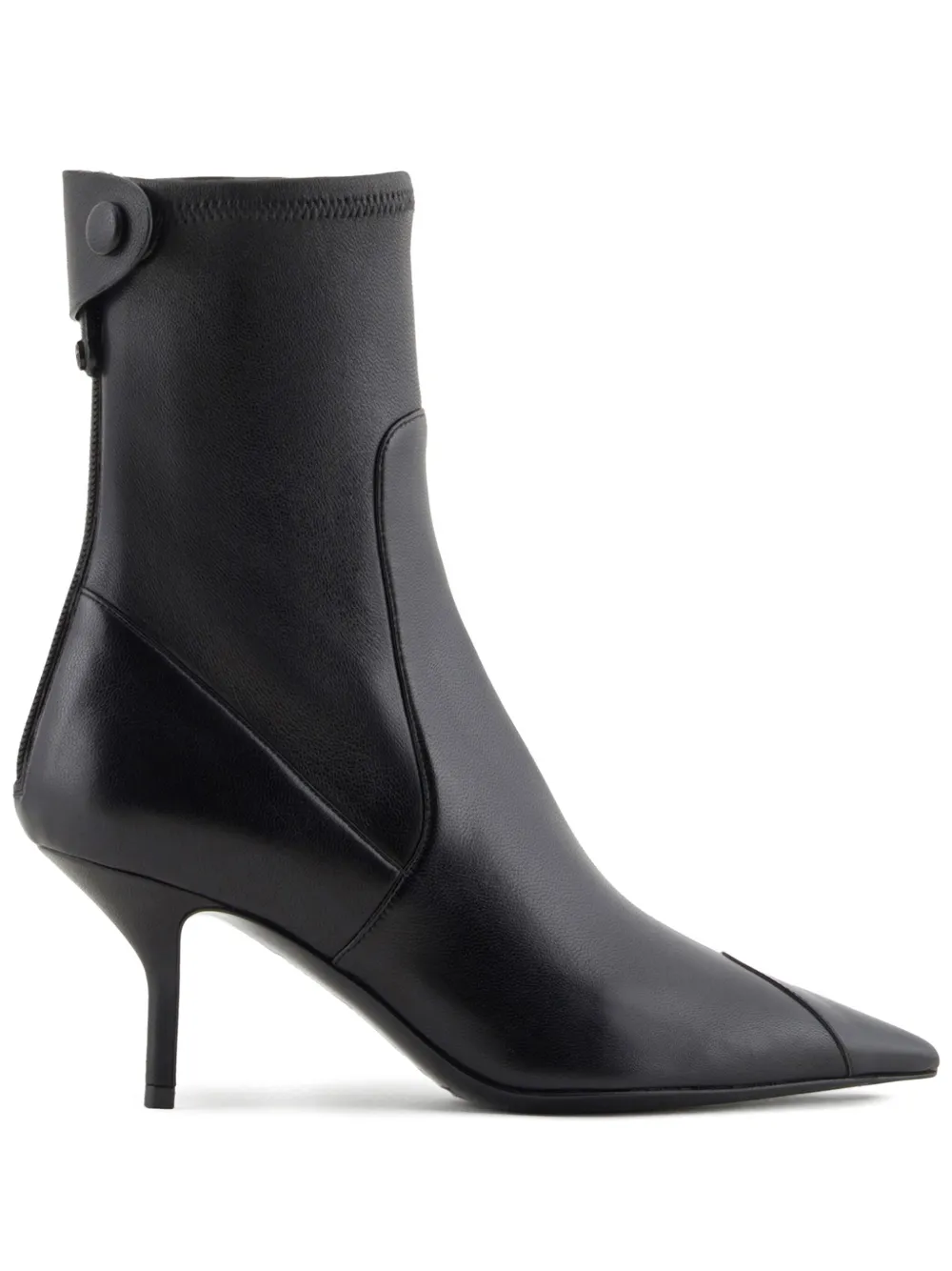 Giorgio Armani 55mm leather ankle boots Black