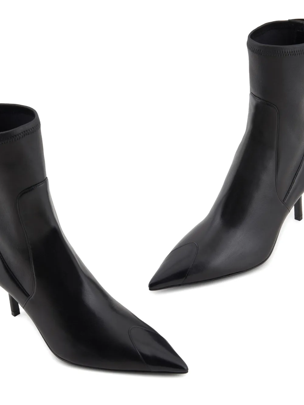 Giorgio Armani 55mm leather ankle boots Black