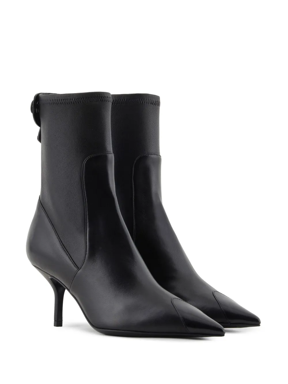 Giorgio Armani 55mm leather ankle boots Black