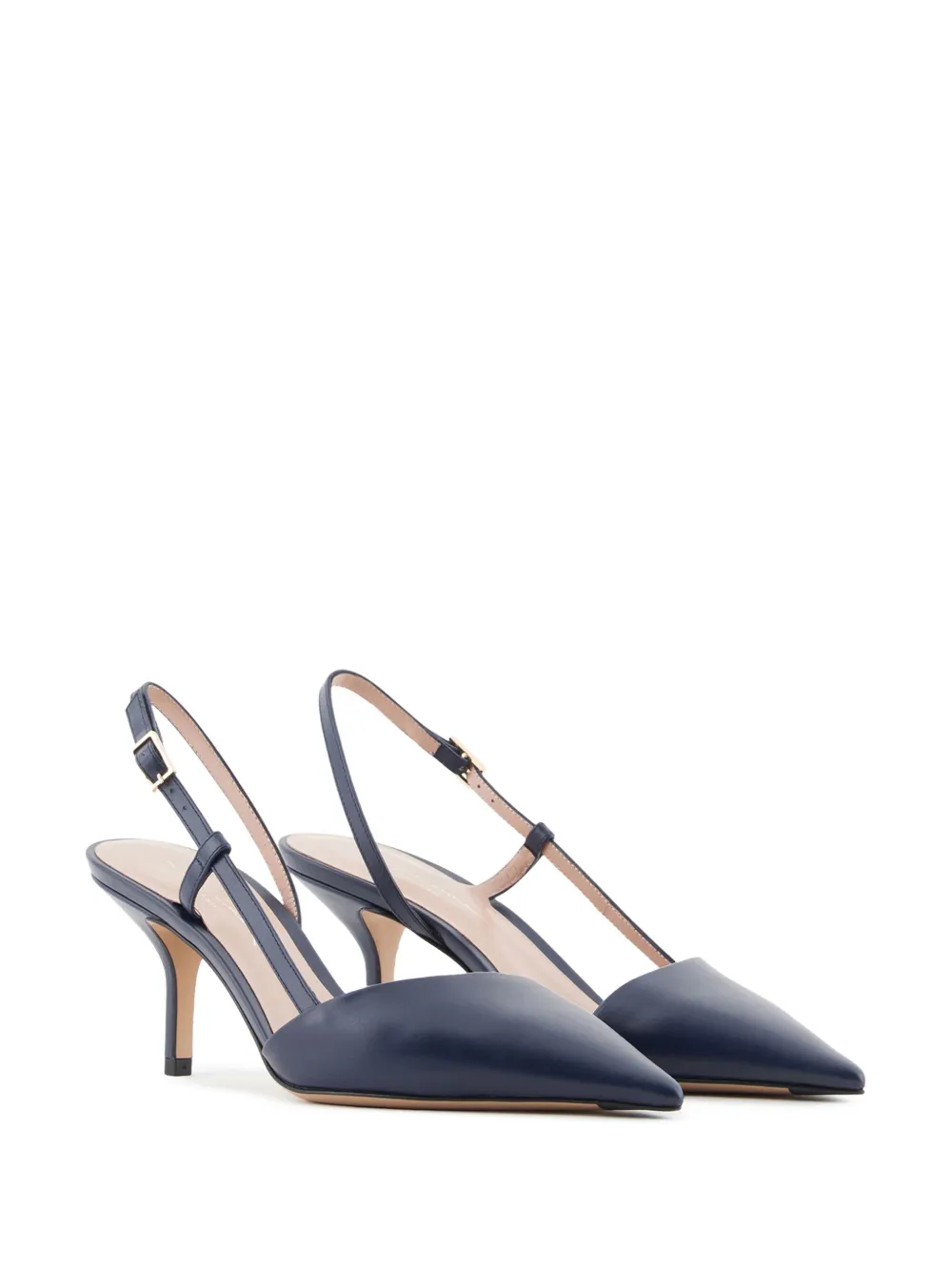 Giorgio Armani 60mm slingback leather pumps Blue