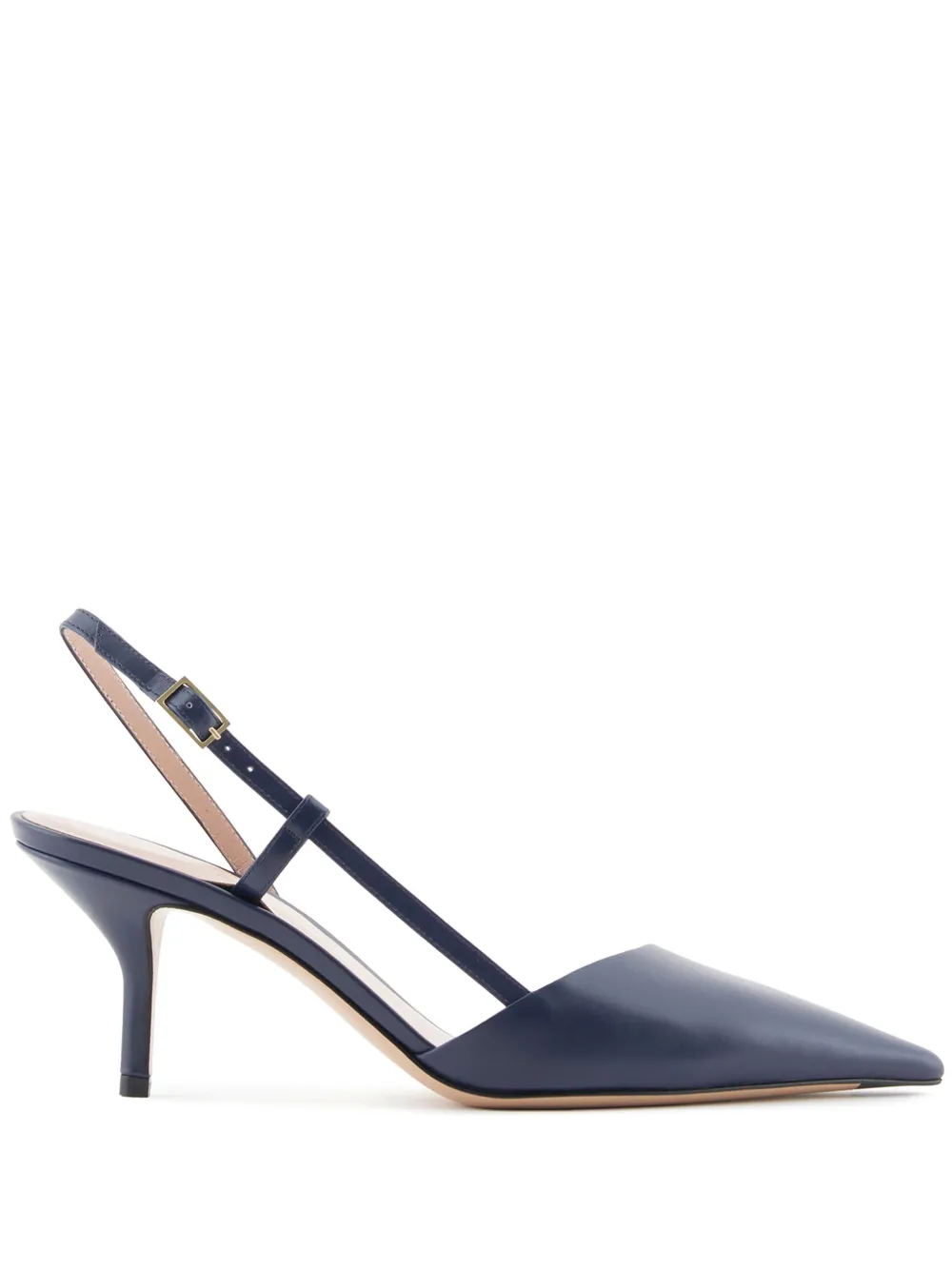 Giorgio Armani 60mm slingback leather pumps Blue