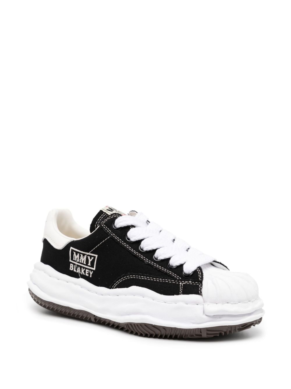 Shop Miharayasuhiro Blakey Contrasting-toecap Sneakers In Black