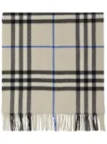 Burberry wide check cashmere scarf - Neutrals