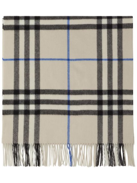 Burberry wide check cashmere scarf Men