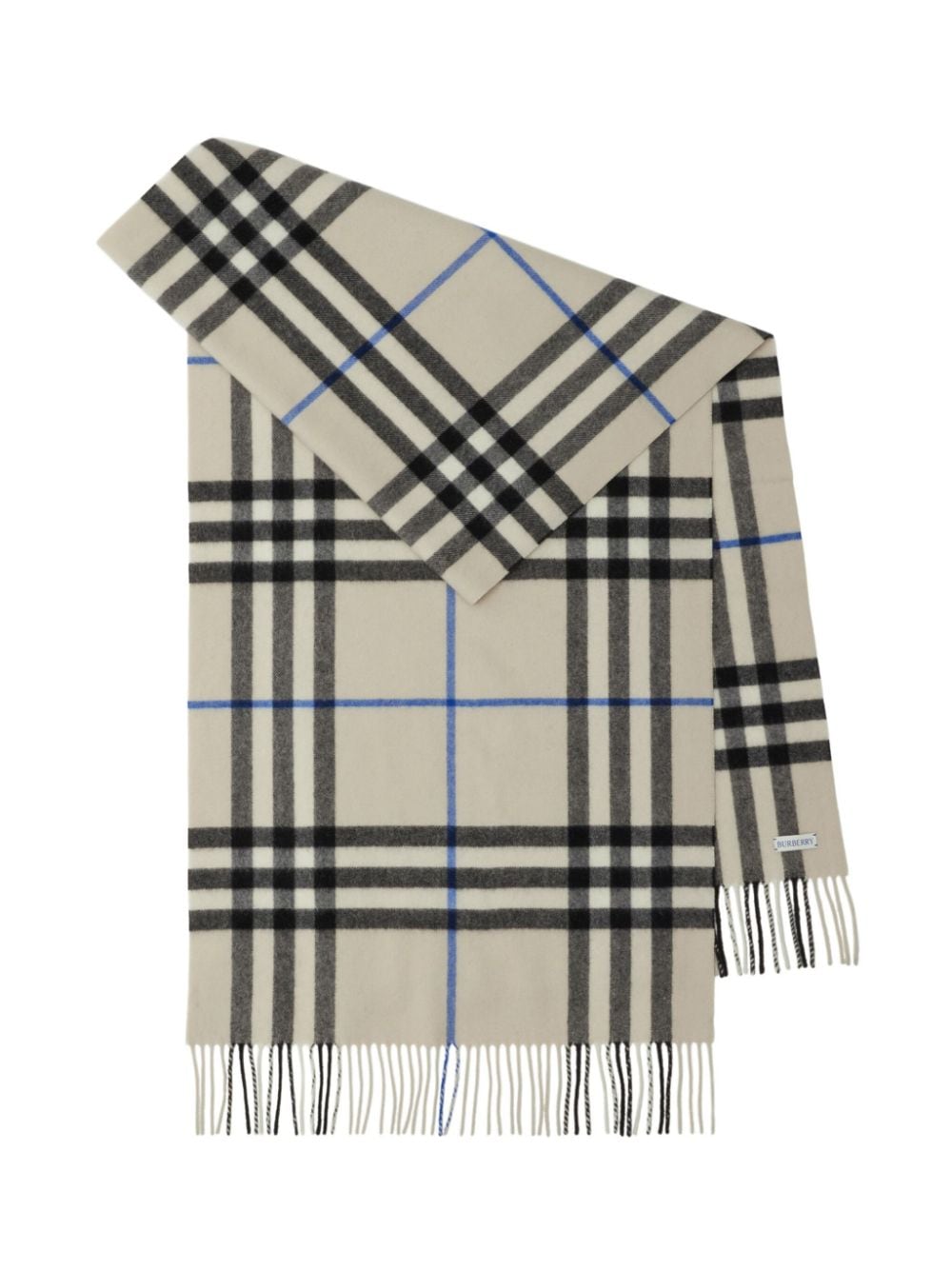 Burberry wide check cashmere scarf - Beige