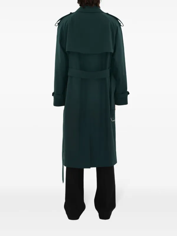 Burberry double-breasted Trench Coat | Green | FARFETCH HK