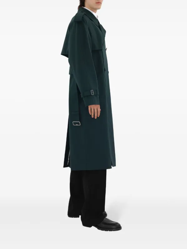 【関税&送料込】Burberry Sage Green Gabardine Waterloo Trenc Oversized cotton gabardine car coat in green - Burberry