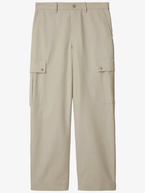 Burberry cotton blend cargo trousers