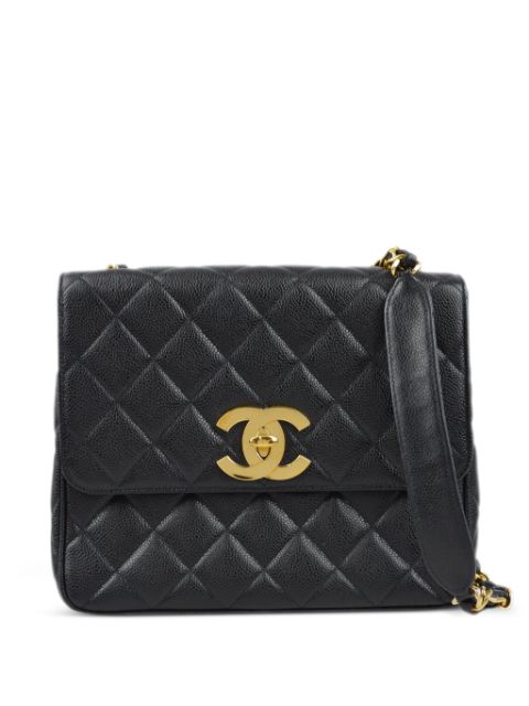 CHANEL 1995 CC turn-lock diamond-quilted shoulder bag Women