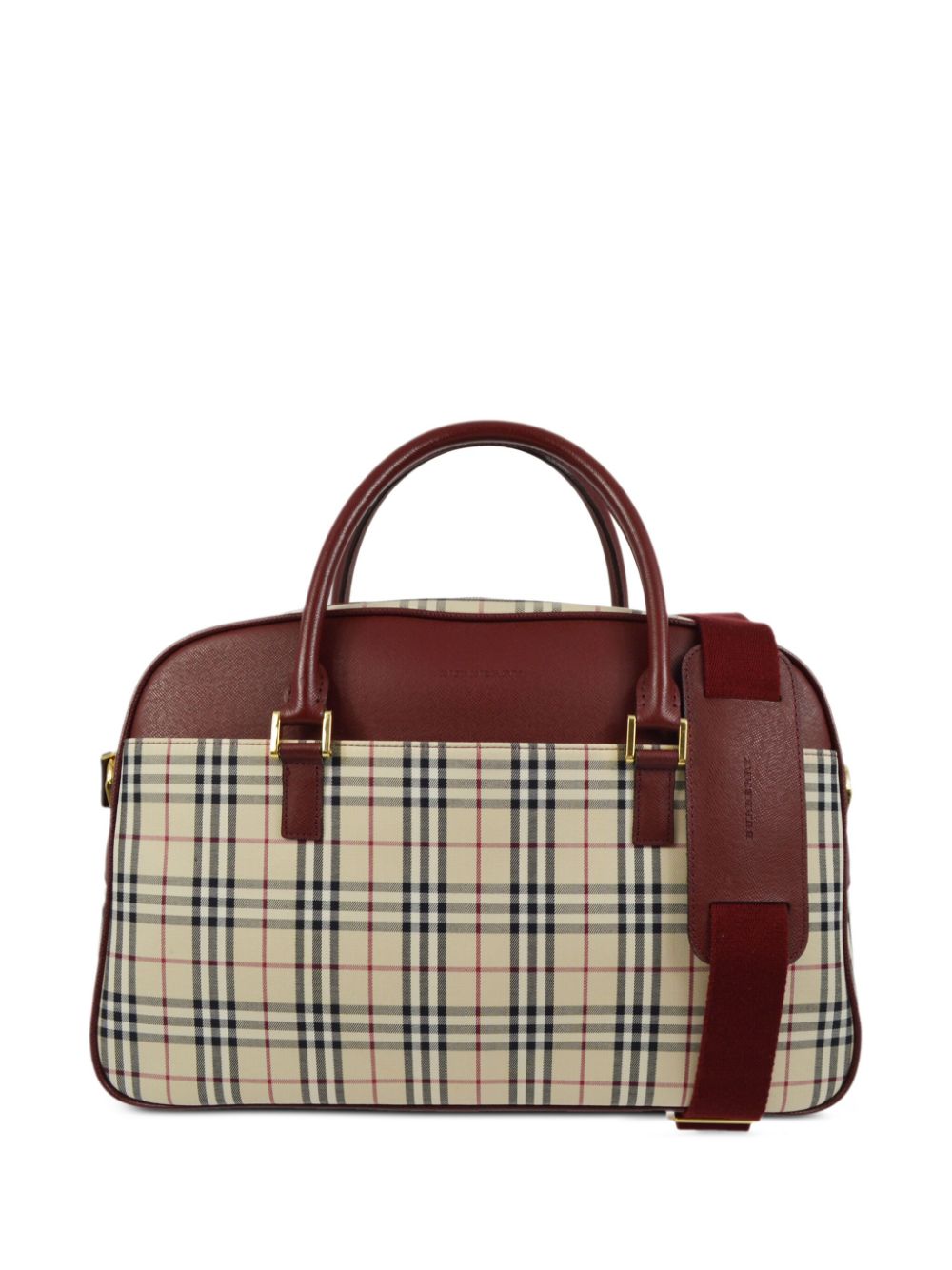 Pre-owned Burberry 1990-2000s Vintage Check Two-way Bag In Neutrals