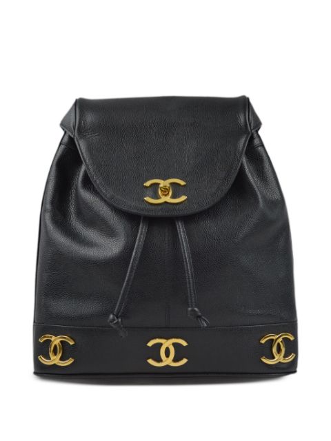 HOT SALE CHANEL 1992 Triple CC backpack Women