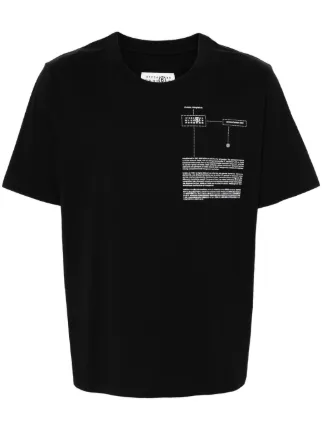 MM6 Maison Margiela ナンバーモチーフ Tシャツ | ブラック
