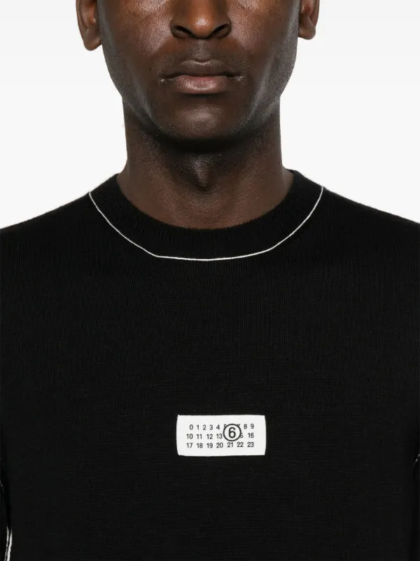 MM6 Maison Margiela Wool Sweater | Black | FARFETCH