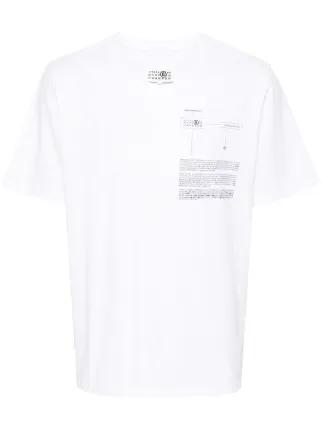 MM6 Maison Margiela ナンバーモチーフ Tシャツ | ホワイト