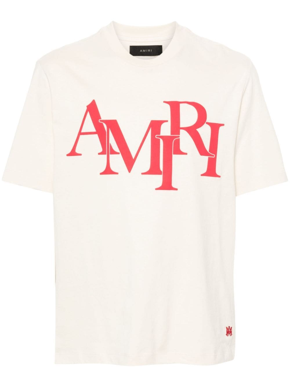Amiri Logo-print Cotton T-shirt In Neutrals