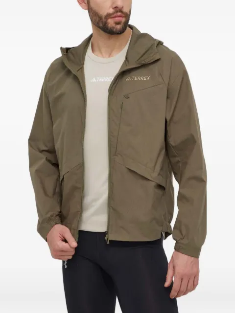 adidas zip-fastening hooded jacket