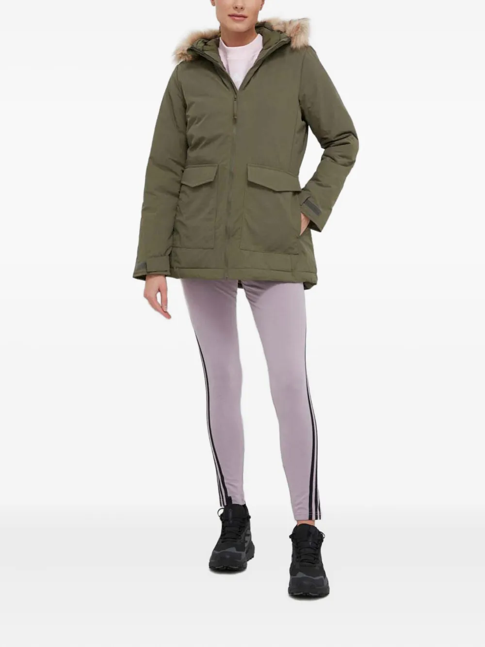 adidas faux-fur trimmed-hood jacket | Down Jackets | Image 2