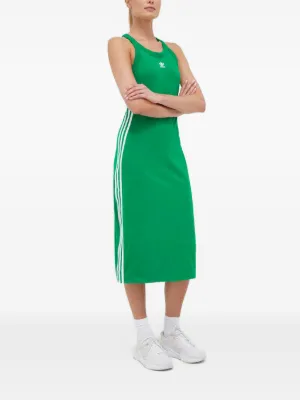 adidas premium satin dress Adidas Originals Premium Satin Maxi Dress In Red