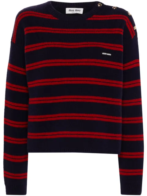 Miu Miu striped knitted jumper