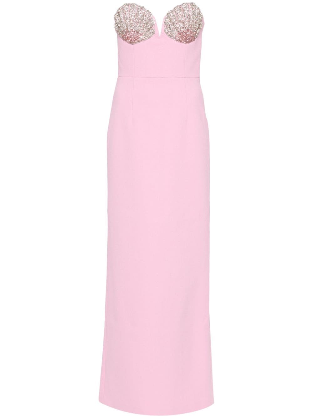 Rebecca Vallance Crystal-embellished Dress In Pink