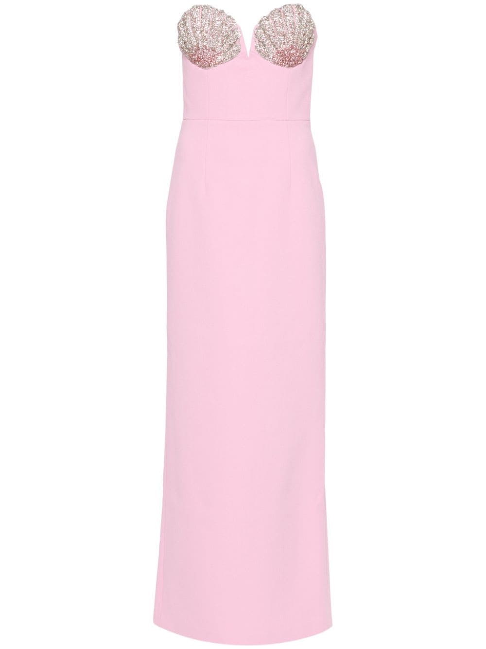 Rebecca Vallance Crystal-embellished Dress In Pink